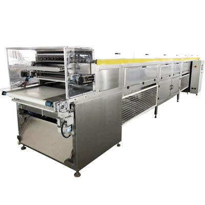 Bom preço Máquina de Revestimento de Biscoito Pocky com Chocolate 1300kg/h Decoração de Nozes Resfriamento a Ar on-line