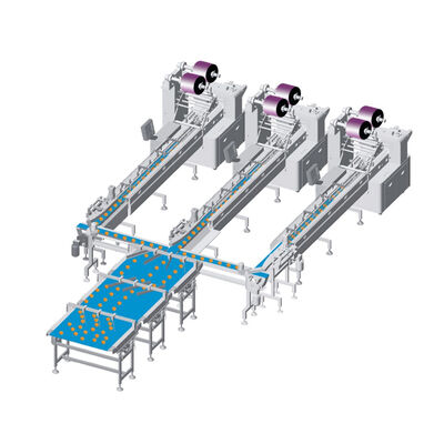 Bom preço Máquina de embalagem de fluxo Linha completa Padaria Alimentos Rolls Suíços bolos em cubos on-line