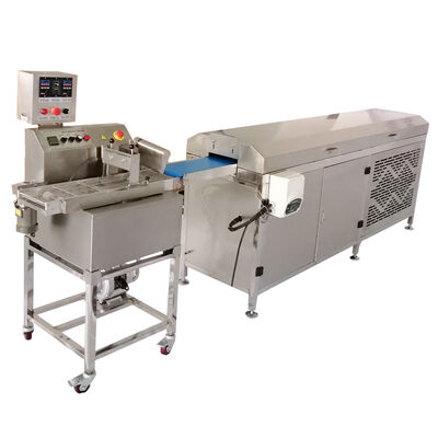 Bom preço Máquina de temperação de revestimento de datas Aço inoxidável 304 220V 1,8KW Enrober de chocolate on-line